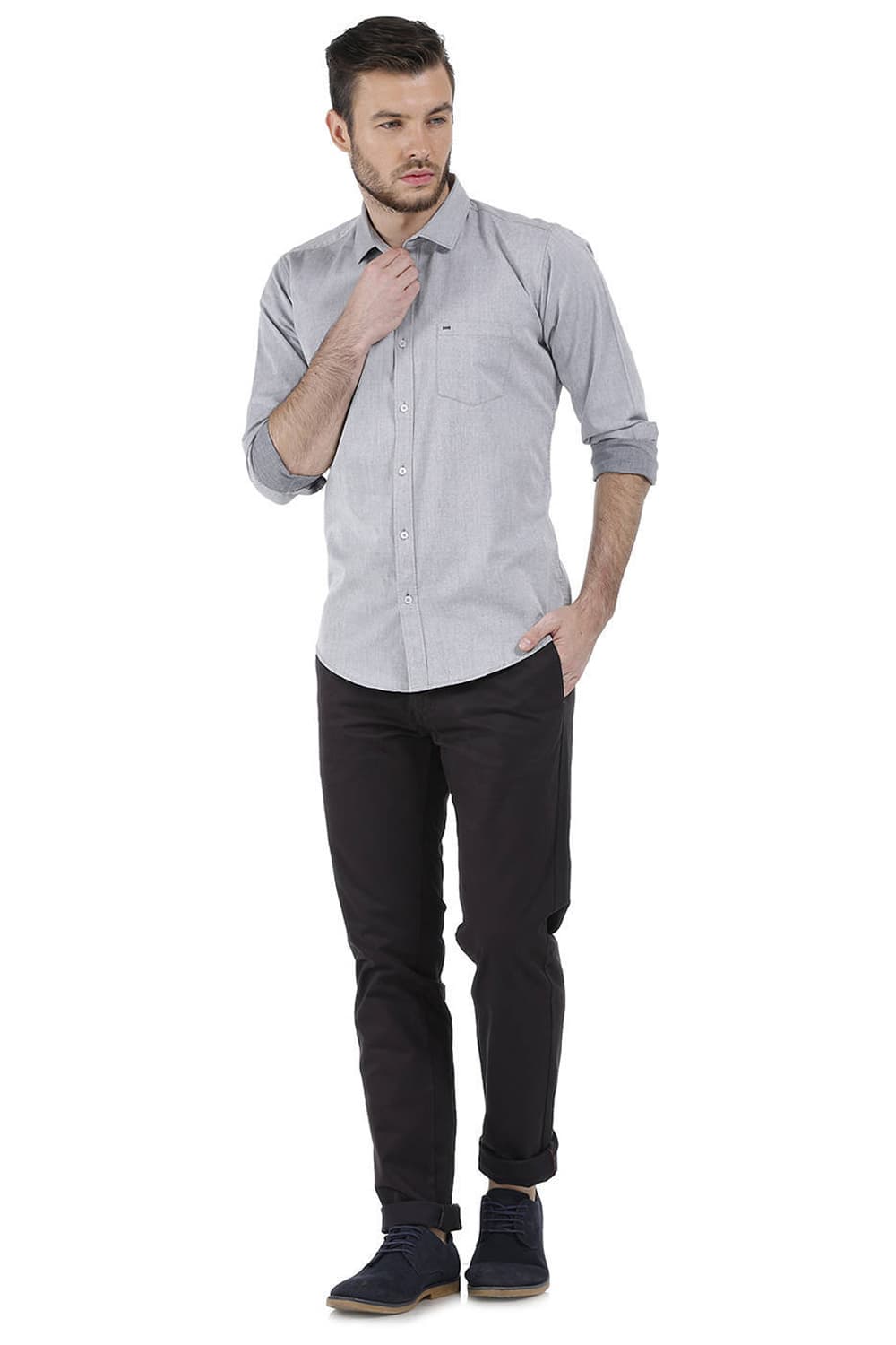 BASICS TAPERED FIT STRETCH TROUSER