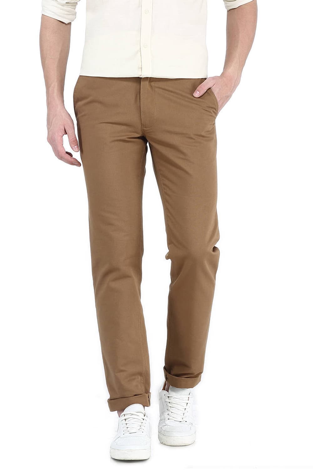 BASICS SLIM FIT STRUCTURE TROUSER