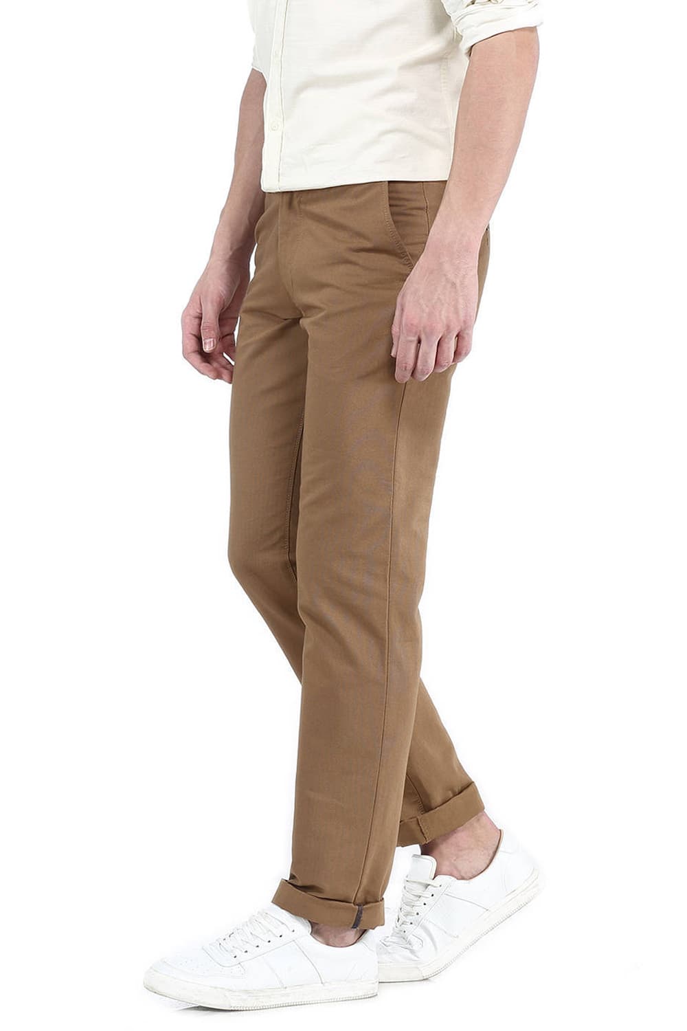 BASICS SLIM FIT STRUCTURE TROUSER