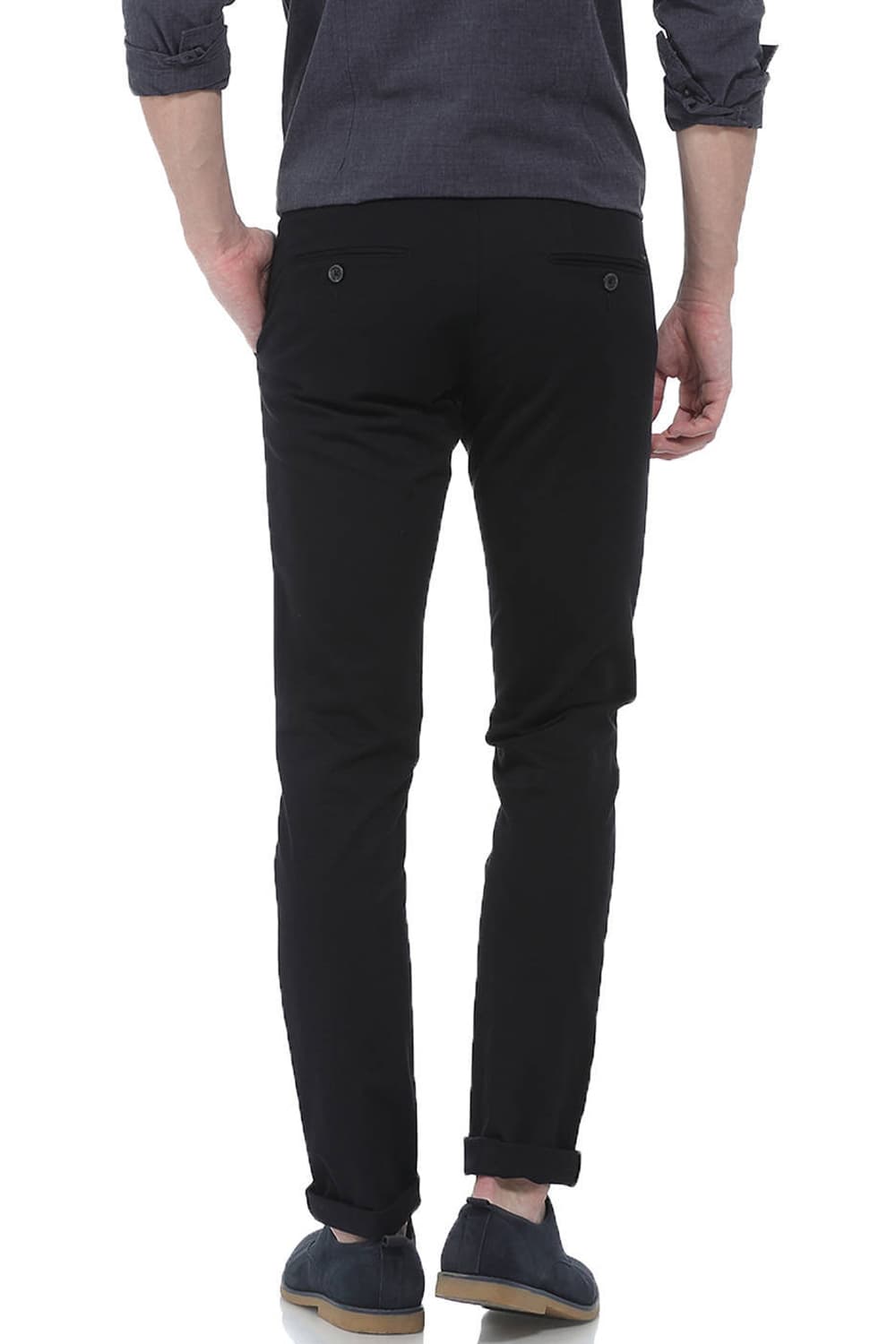 BASICS TAPERED FIT STRETCH TROUSER