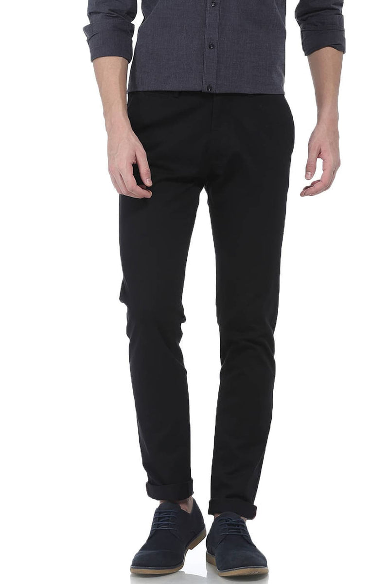 BASICS TAPERED FIT STRETCH TROUSER