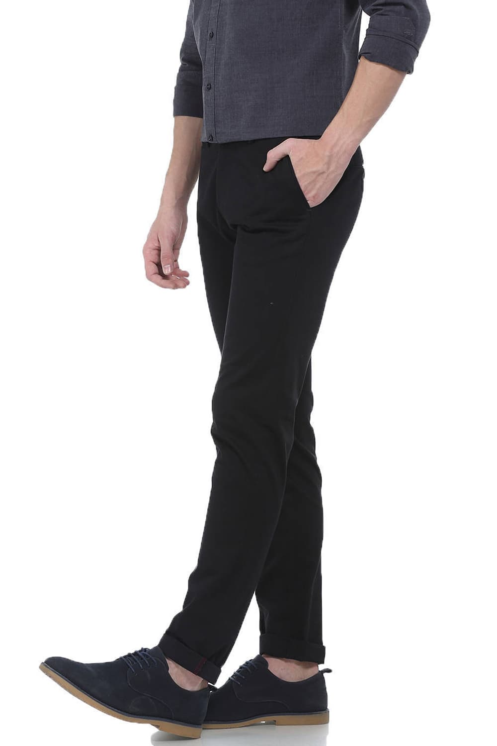 BASICS TAPERED FIT STRETCH TROUSER