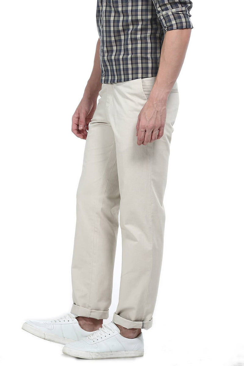 BASICS SLIM FIT COTTON TROUSER