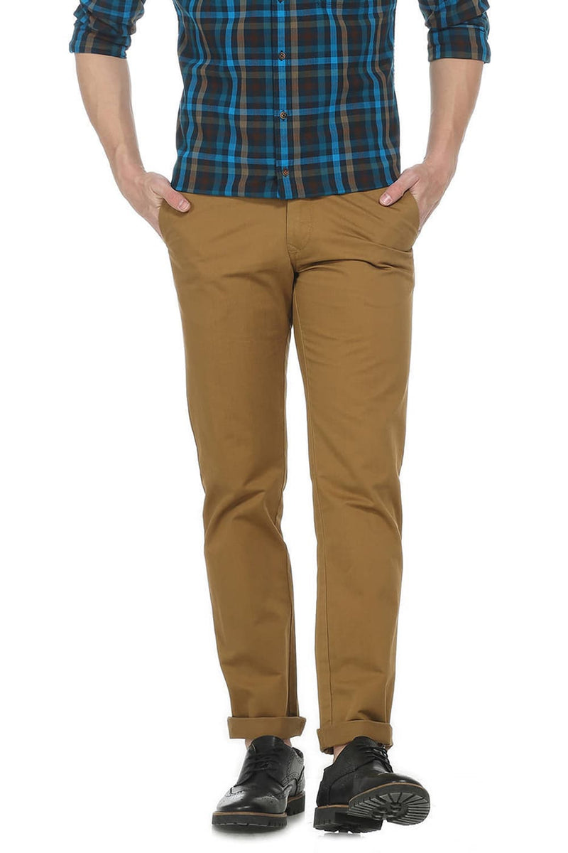 BASICS SLIM FIT COTTON TROUSER