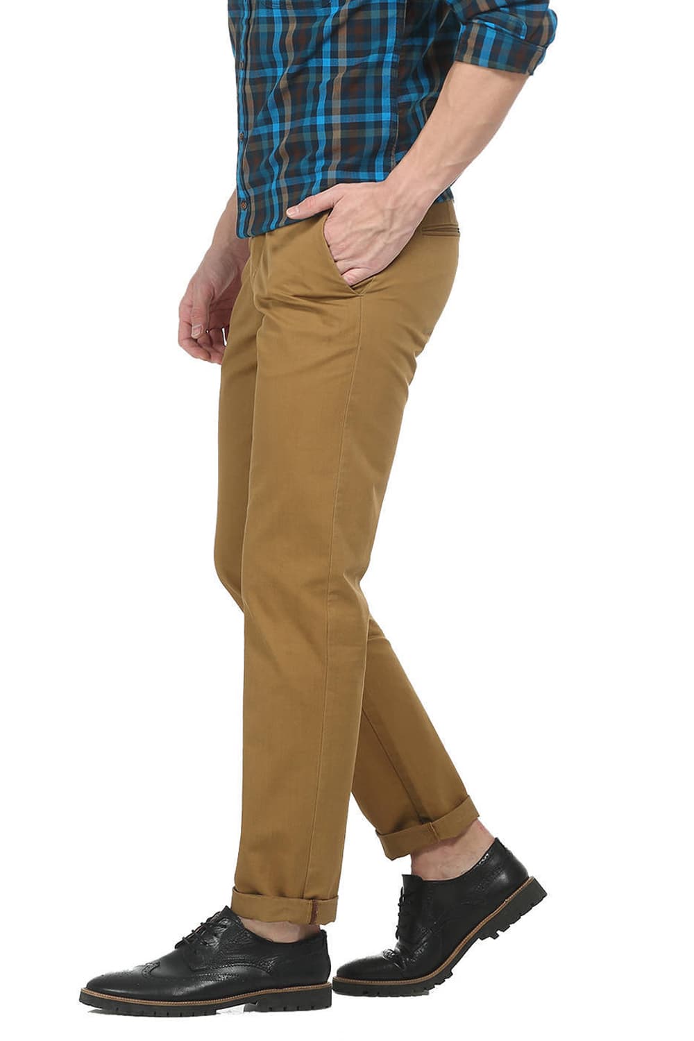 BASICS SLIM FIT COTTON TROUSER