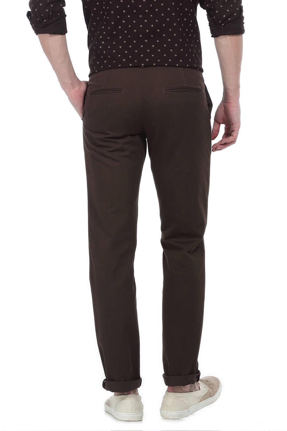 BASICS SLIM FIT COTTON TROUSER