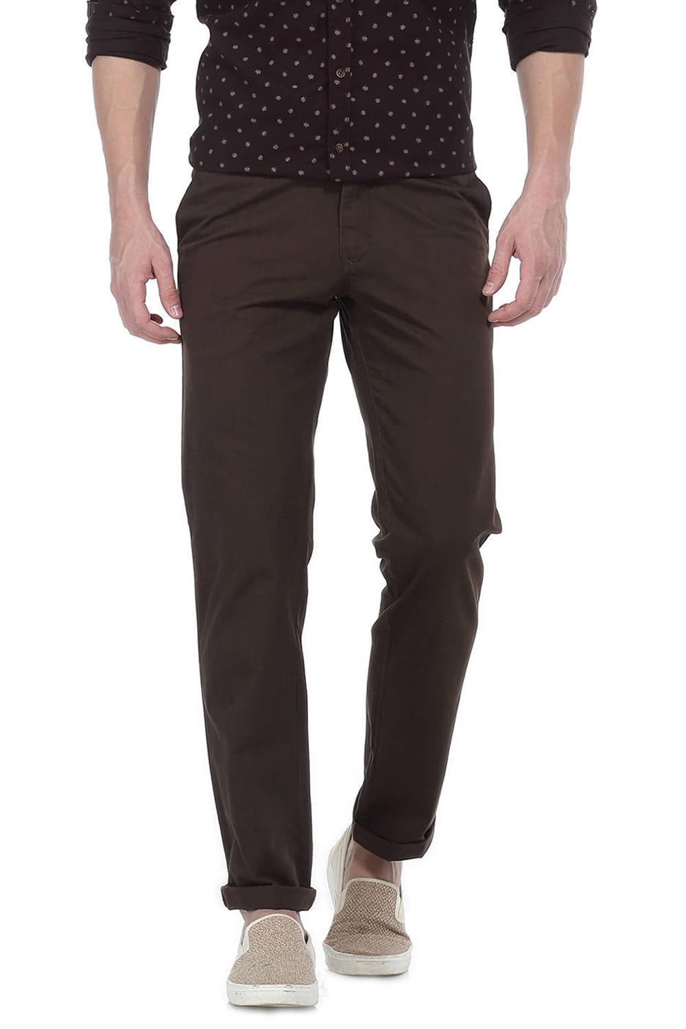 BASICS SLIM FIT COTTON TROUSER