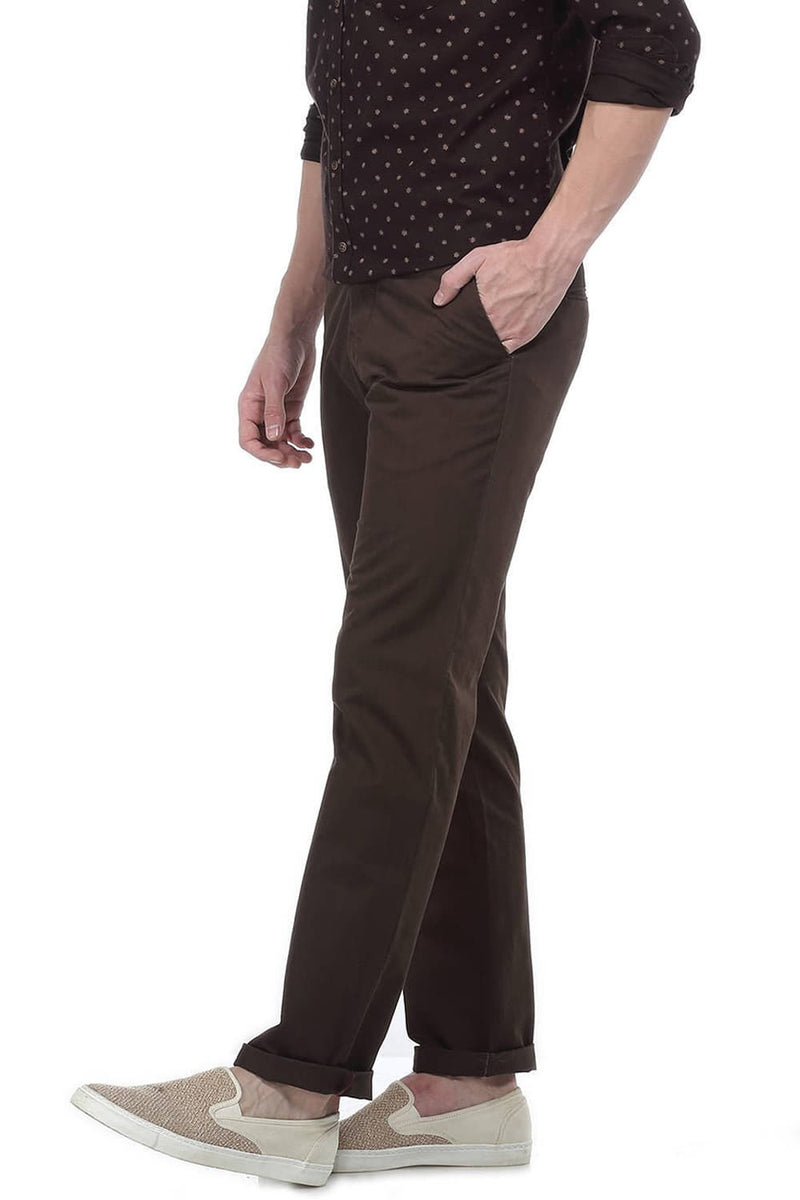 BASICS SLIM FIT COTTON TROUSER