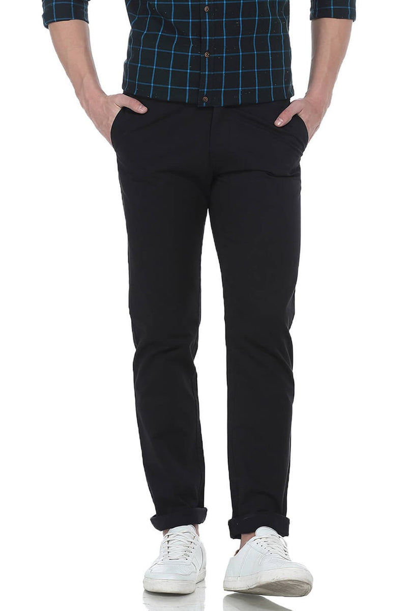 BASICS SLIM FIT COTTON TROUSER