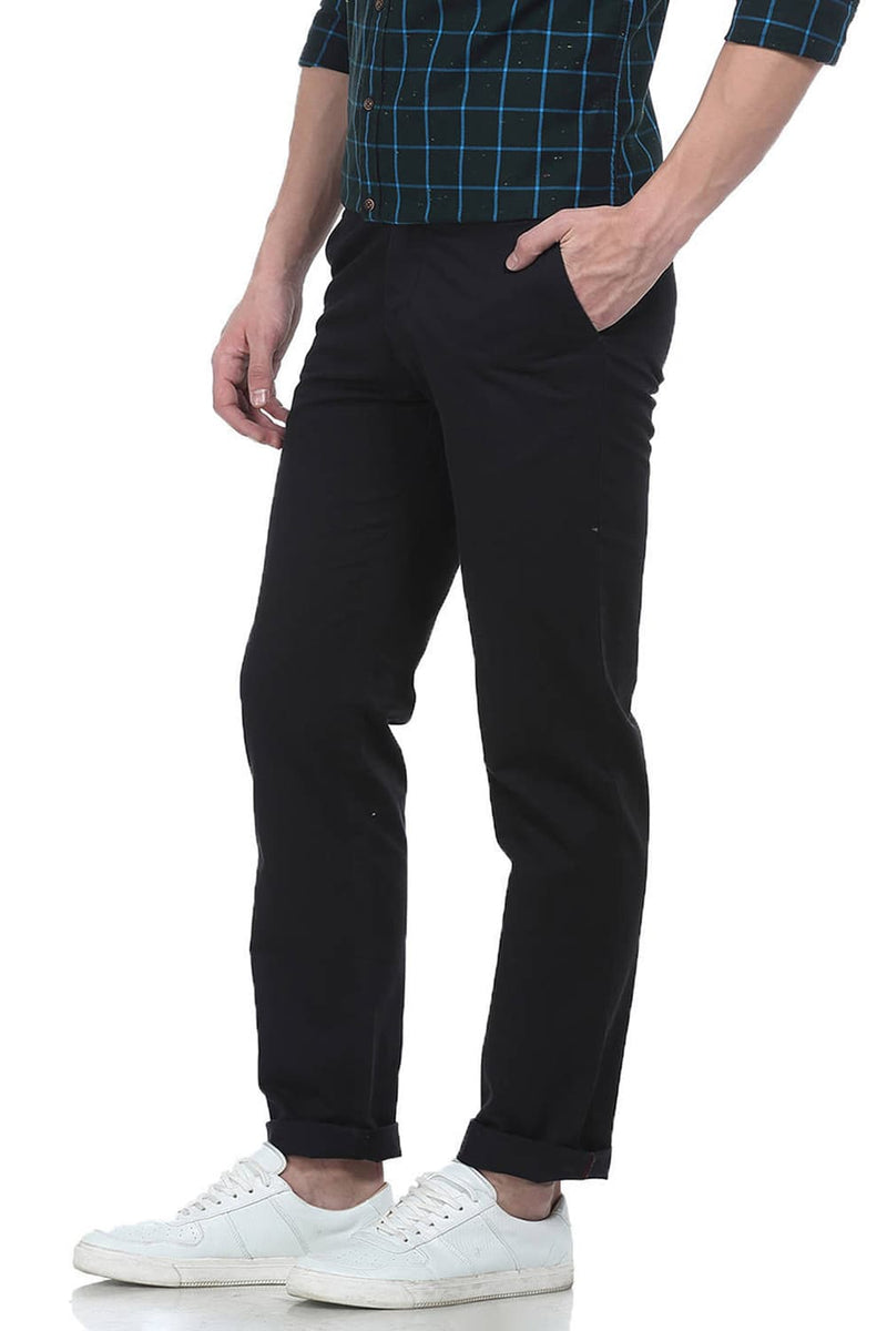 BASICS SLIM FIT COTTON TROUSER