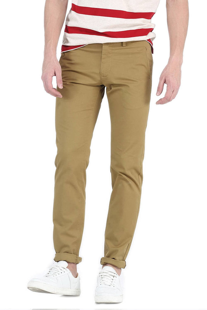 BASICS TAPERED FIT STRETCH TROUSER