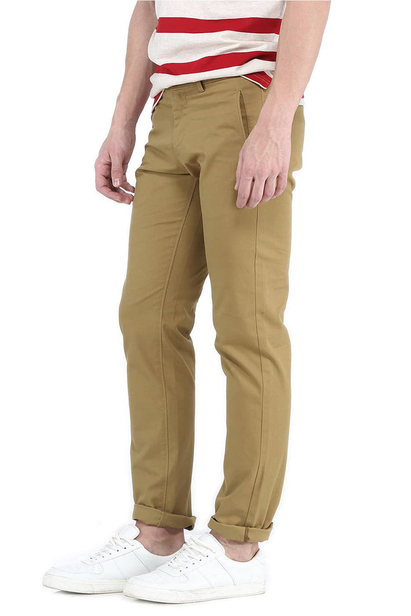 BASICS TAPERED FIT STRETCH TROUSER