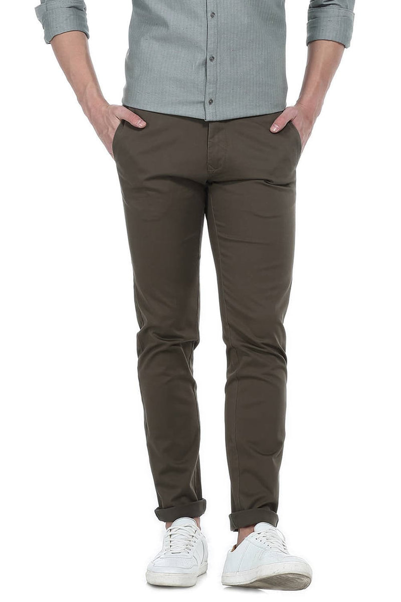 BASICS TAPERED FIT STRETCH TROUSER