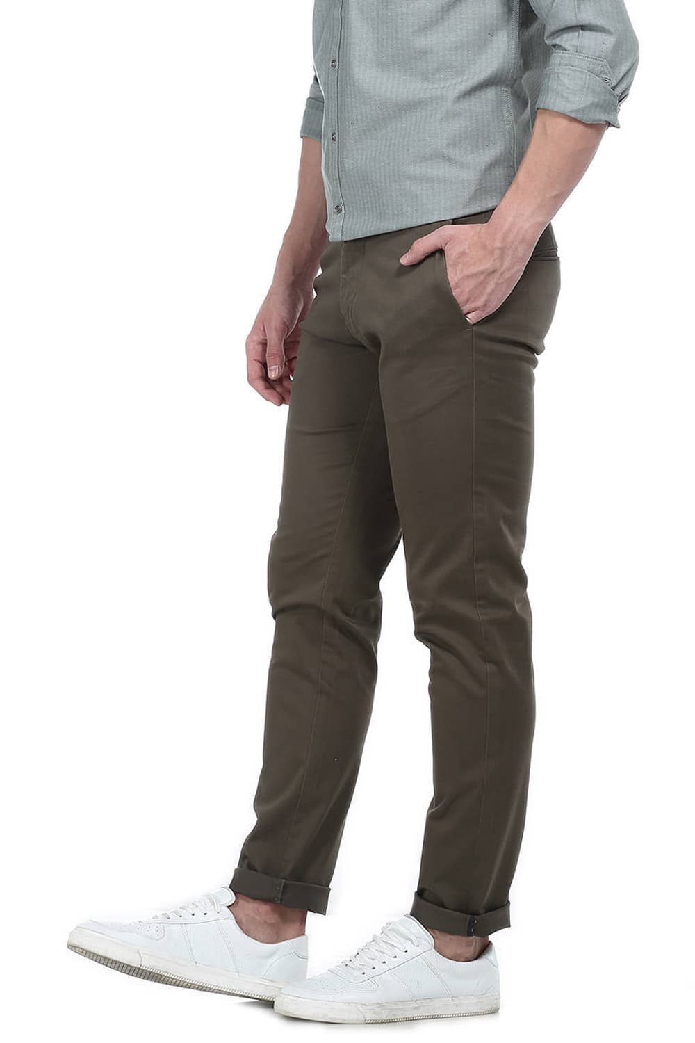 BASICS TAPERED FIT STRETCH TROUSER