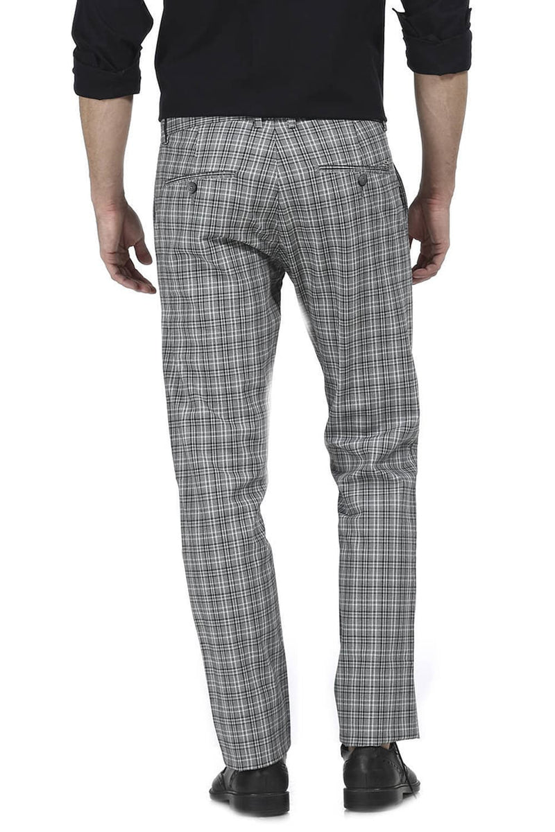 BASICS TAPERED FIT CHECKS TROUSER