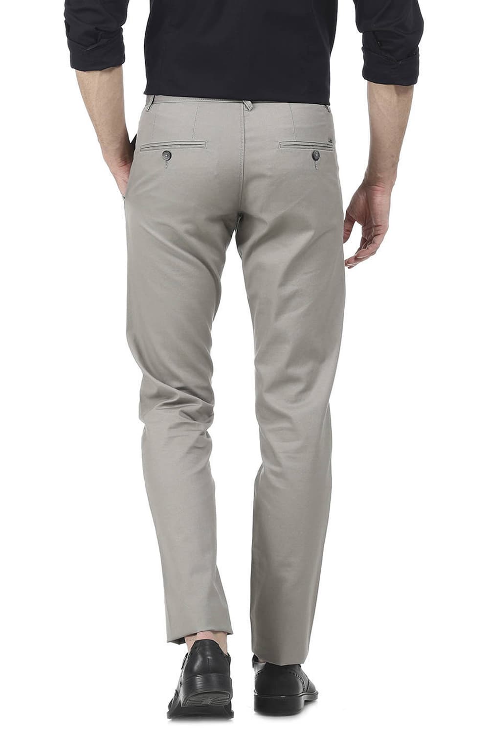 BASICS TAPERED FIT DOBBY TROUSER