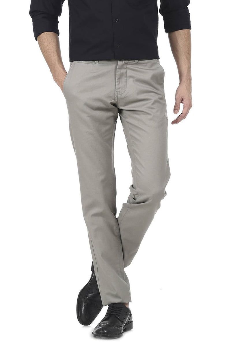 BASICS TAPERED FIT DOBBY TROUSER