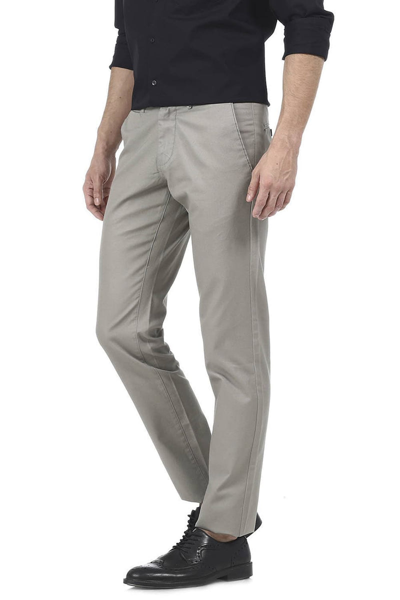 BASICS TAPERED FIT DOBBY TROUSER