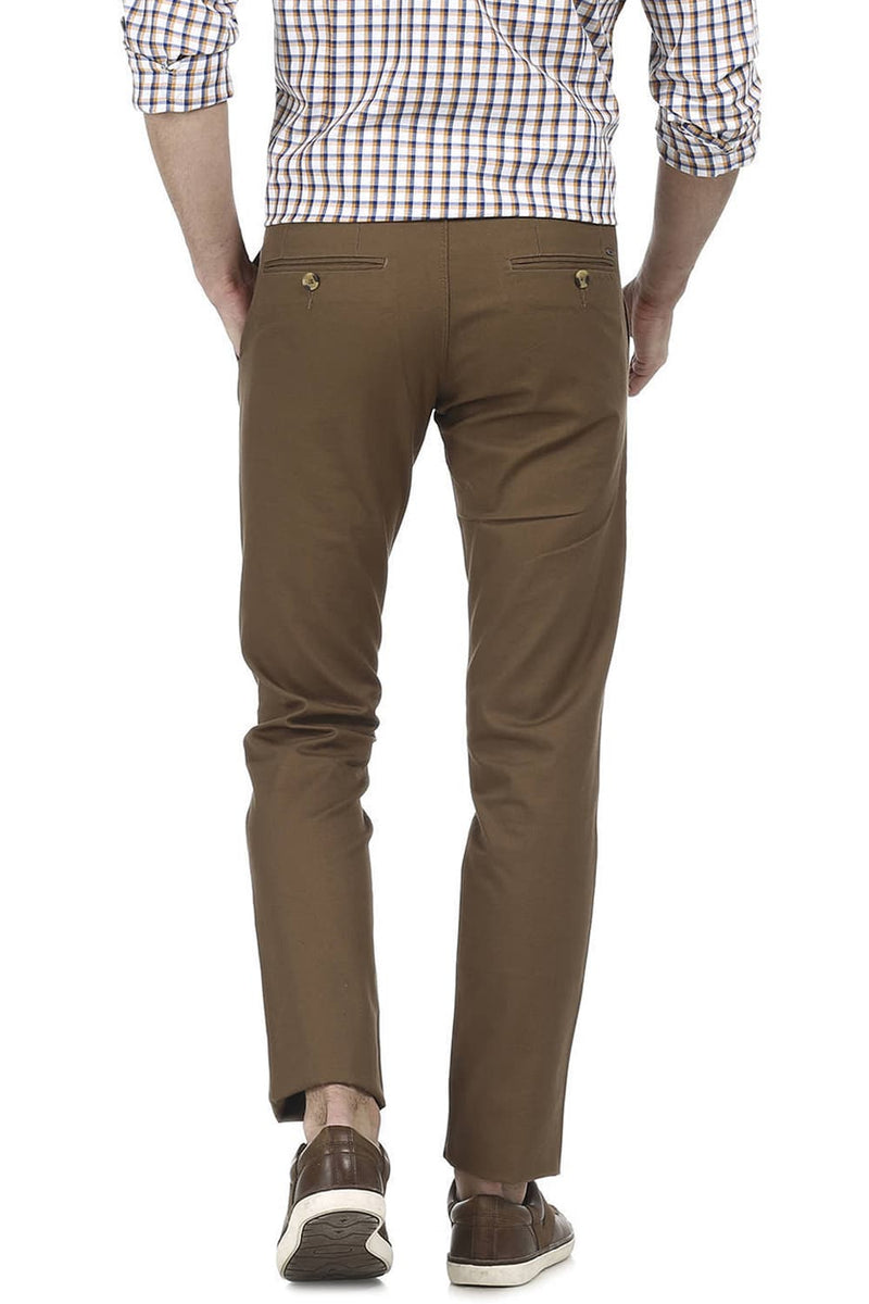 BASICS TAPERED FIT DOBBY TROUSER