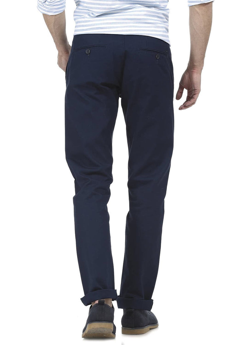 BASICS TAPERED FIT DOBBY TROUSER