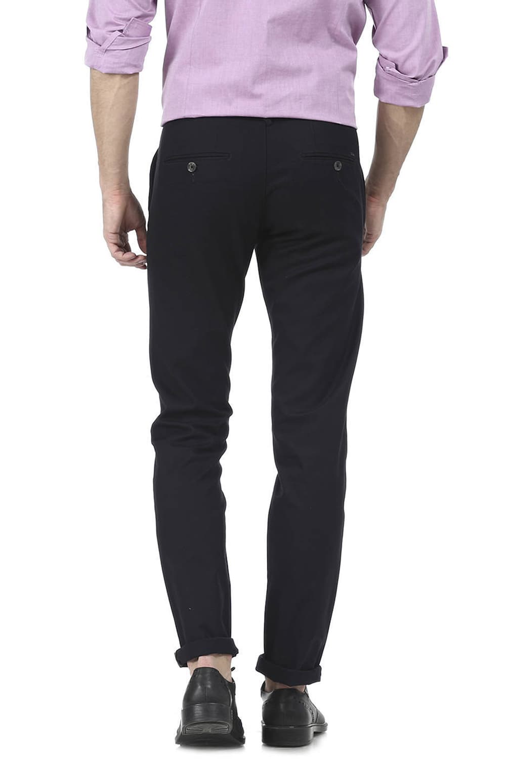 BASICS TAPERED FIT DOBBY TROUSER