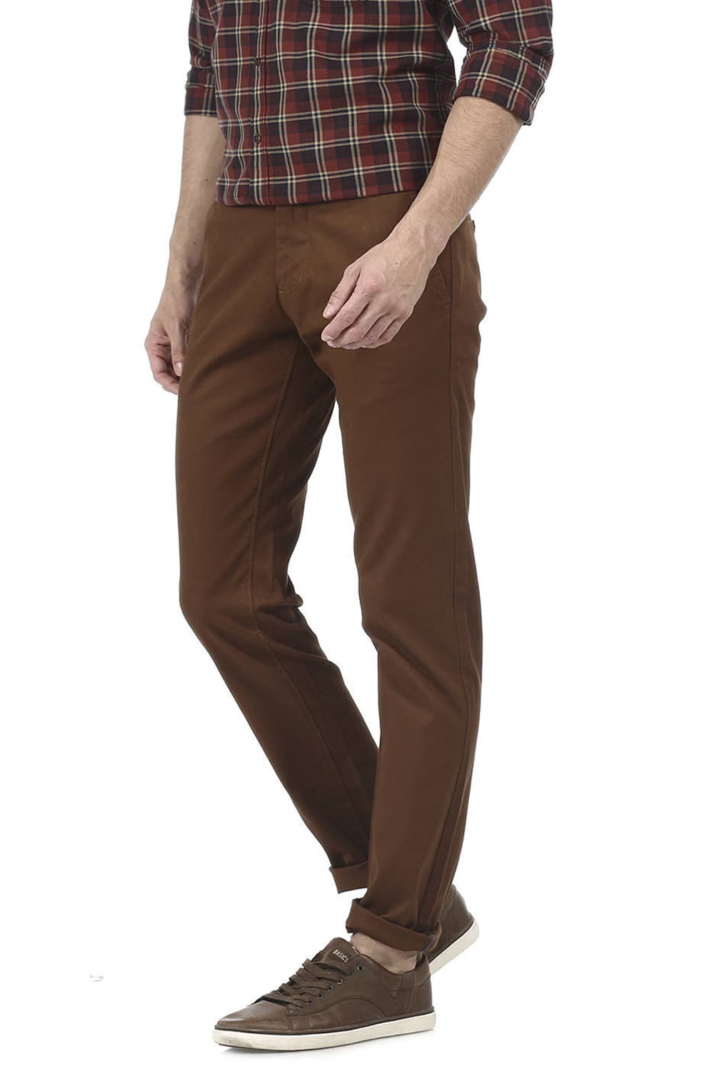 BASICS TAPERED FIT STRETCH TROUSER