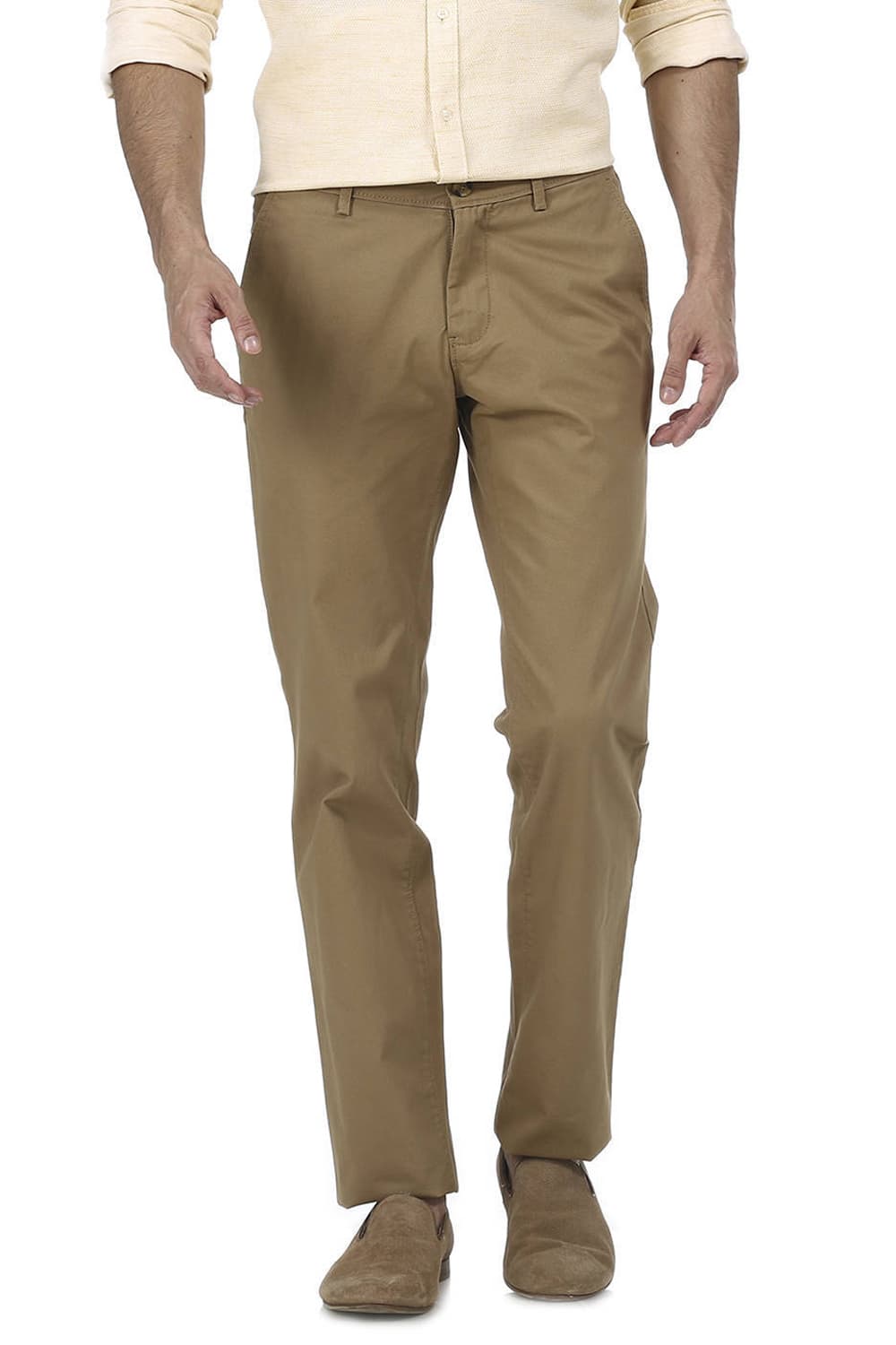 BASICS SLIM FIT STRUCTURE TROUSER