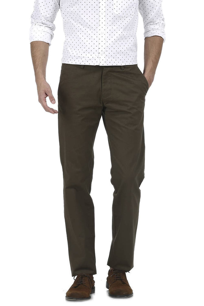 BASICS SLIM FIT STRUCTURE TROUSER