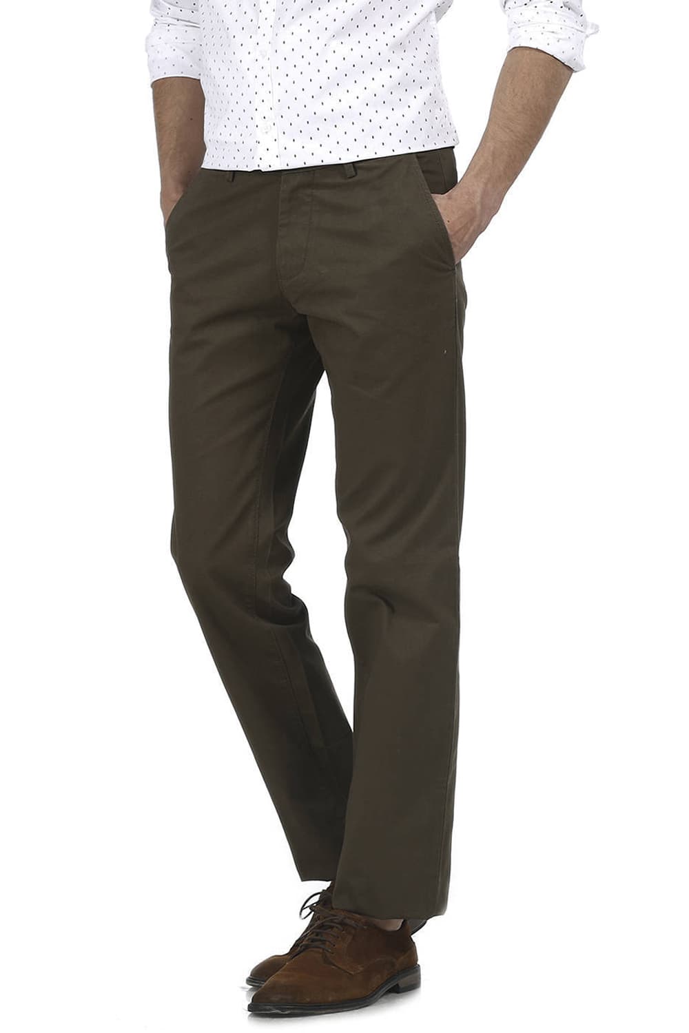 BASICS SLIM FIT STRUCTURE TROUSER