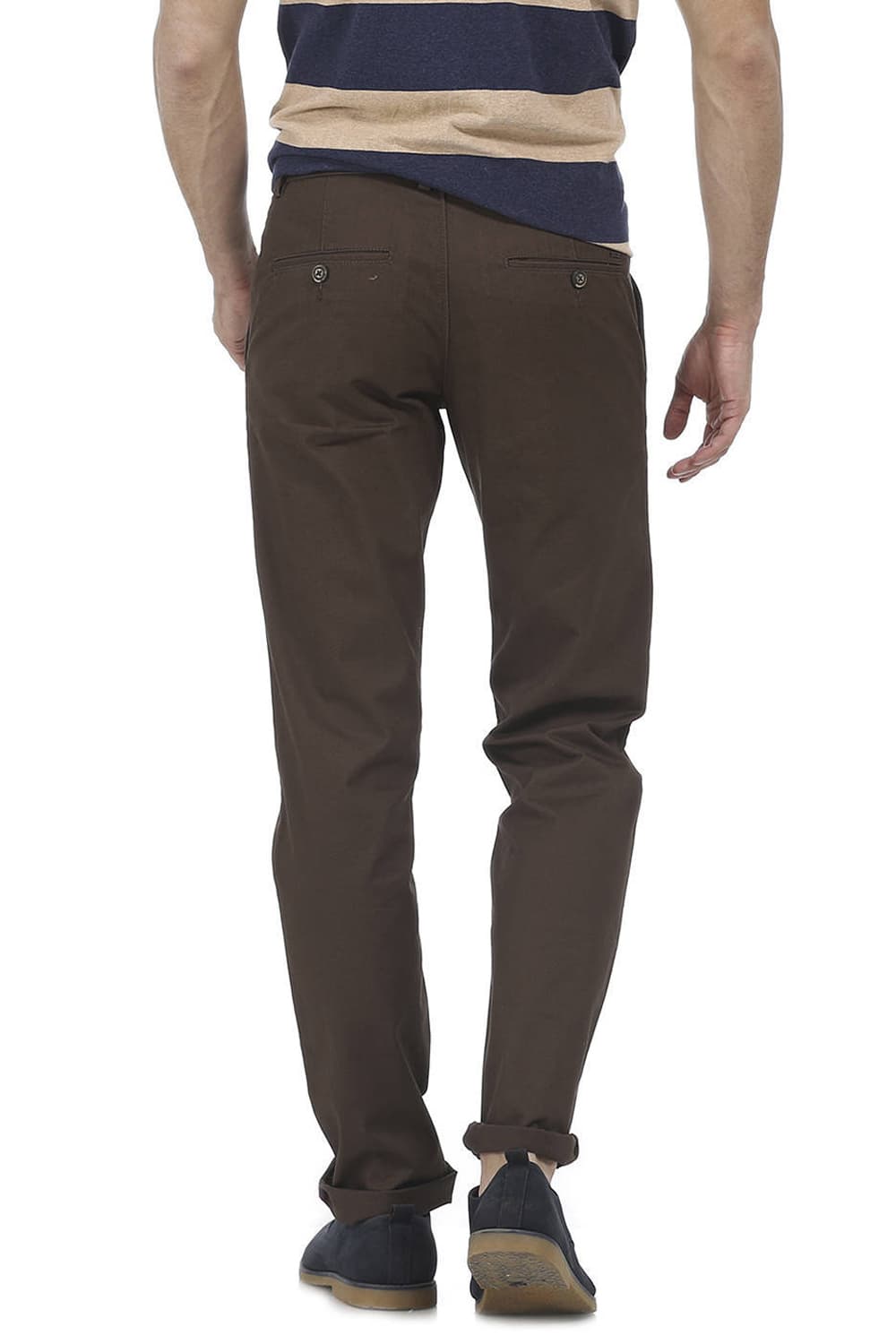 BASICS SLIM FIT STRUCTURE TROUSER