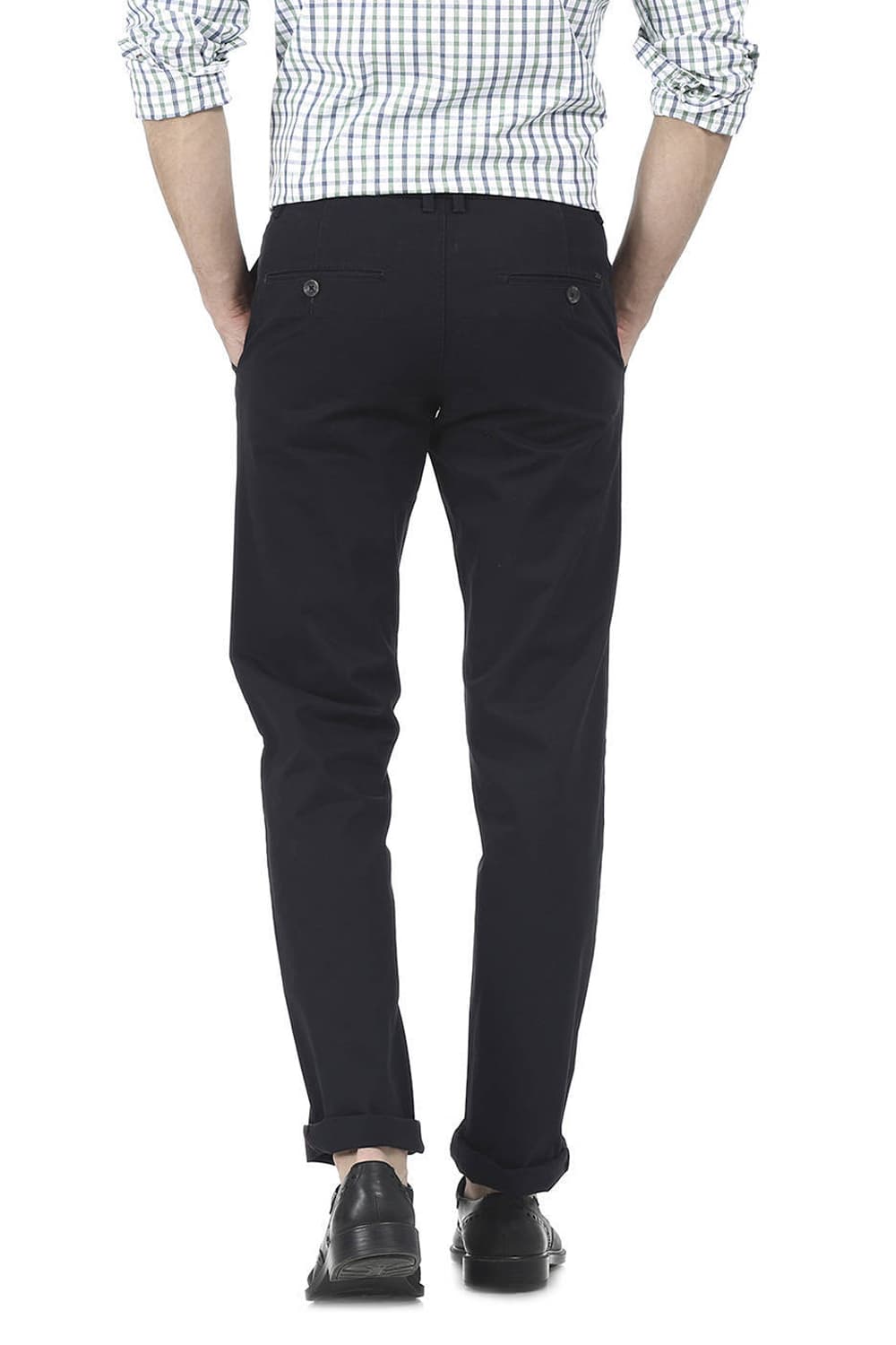 BASICS SLIM FIT STRUCTURE TROUSER