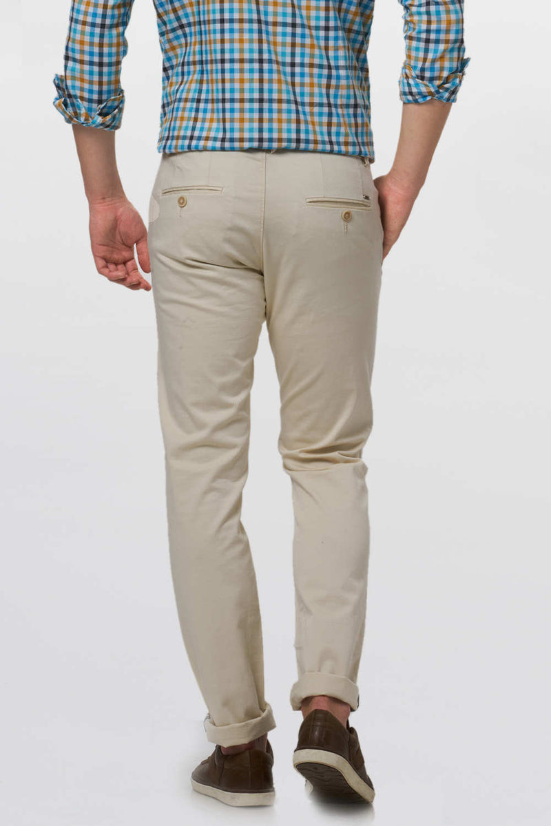 BASICS TAPERED FIT TWILL TROUSER