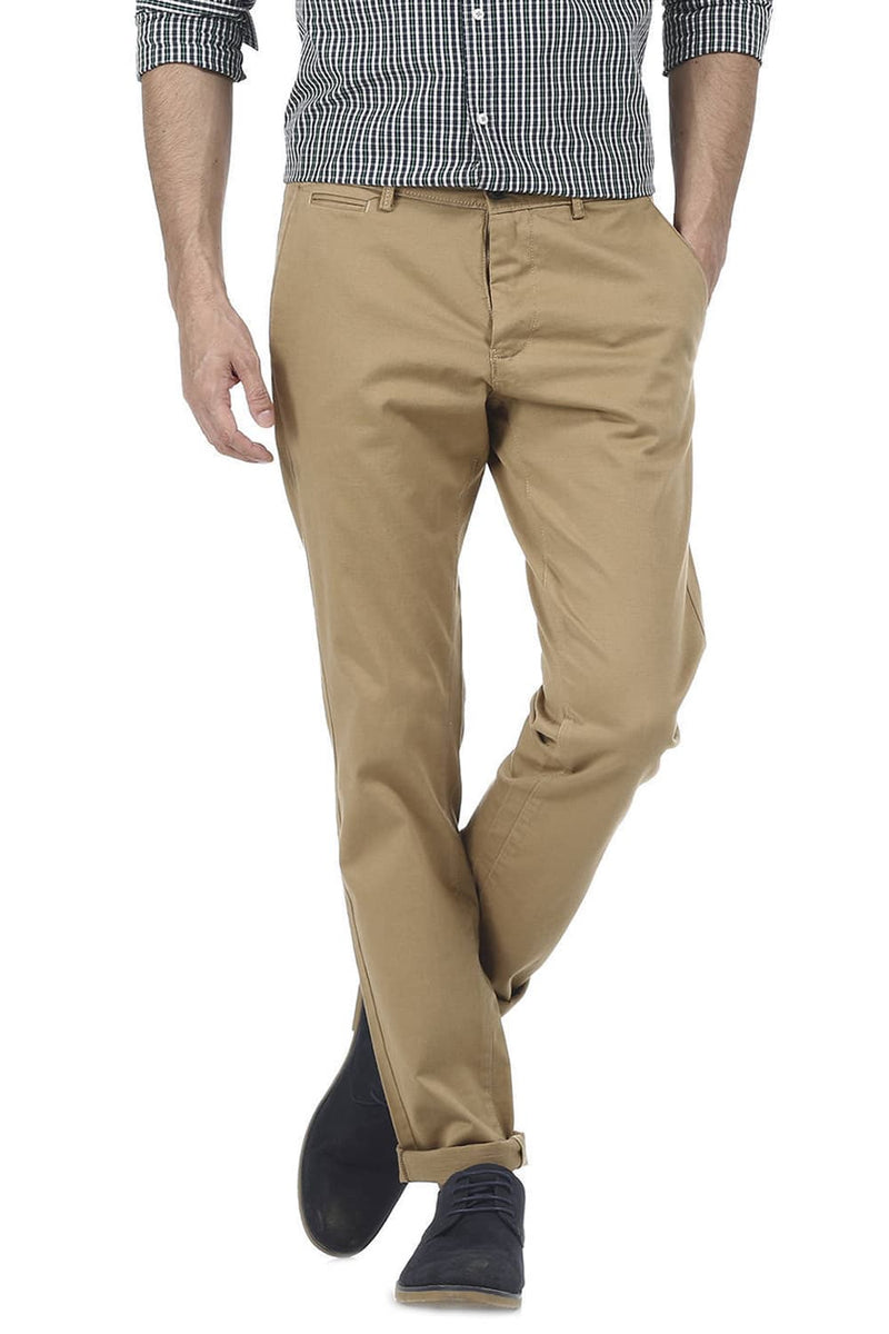 BASICS TAPERED FIT TWILL TROUSER