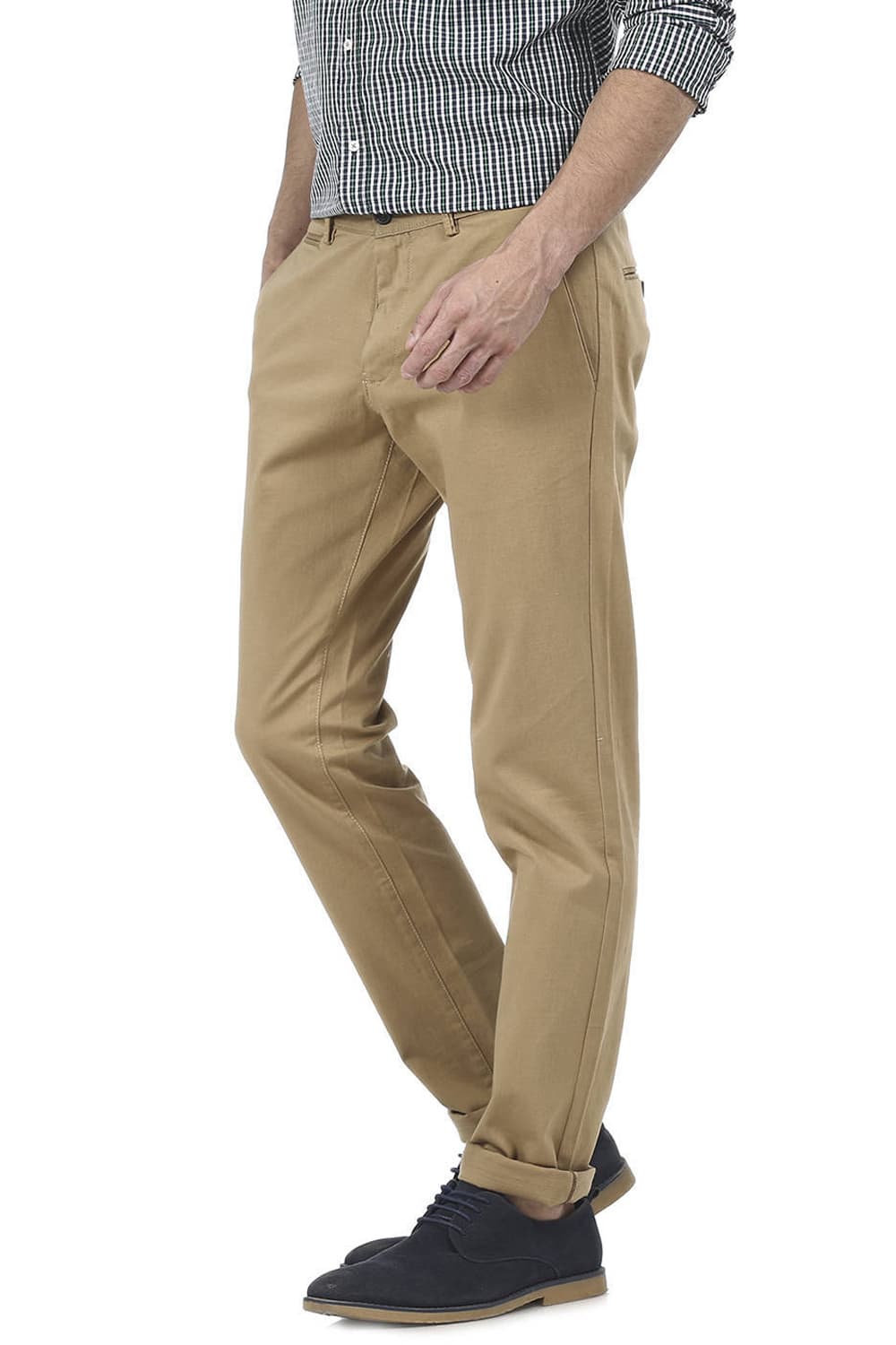 BASICS TAPERED FIT TWILL TROUSER