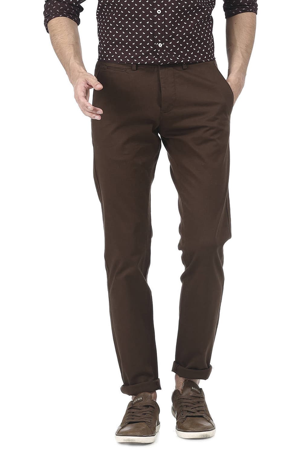 BASICS TAPERED FIT TWILL TROUSER