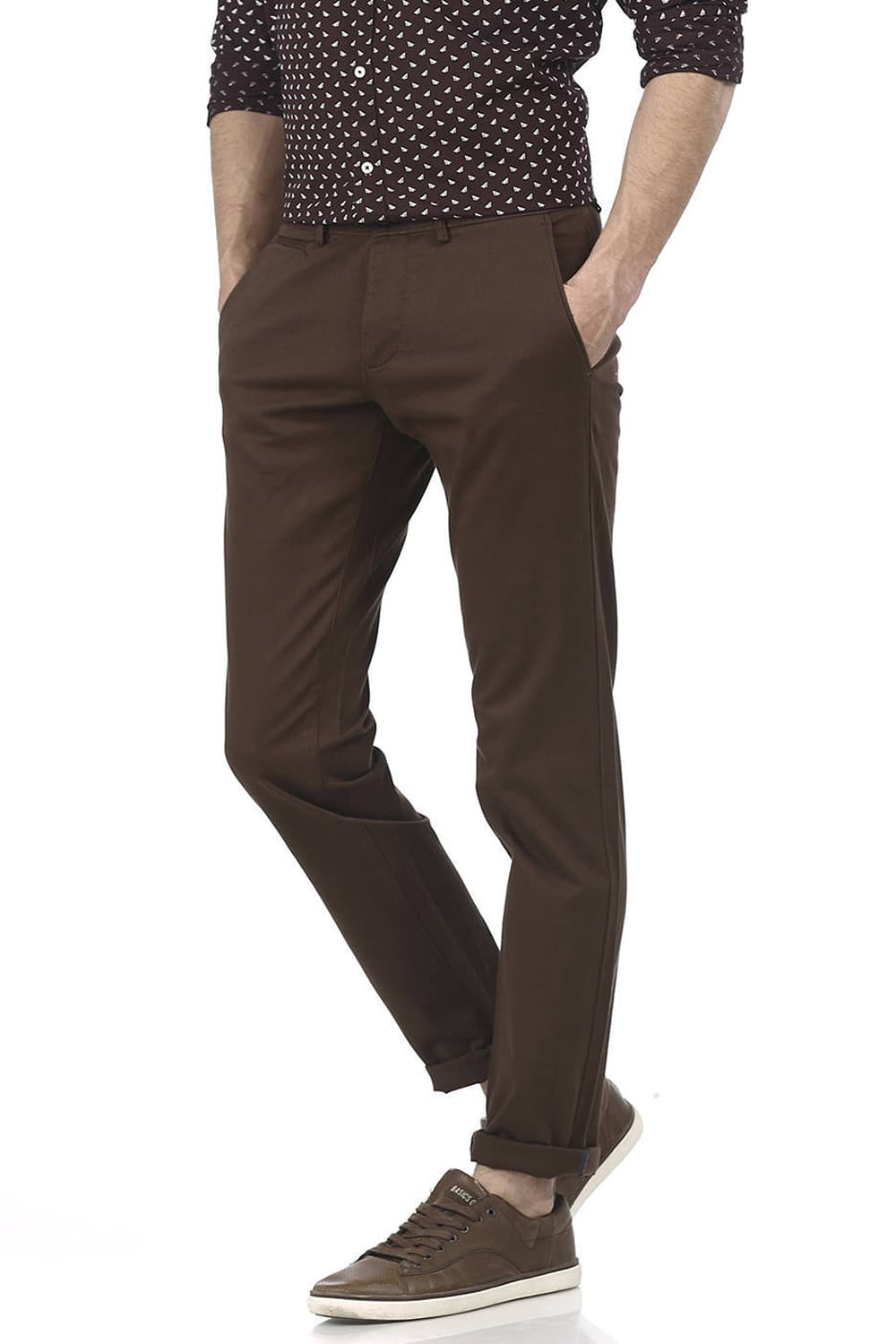 BASICS TAPERED FIT TWILL TROUSER