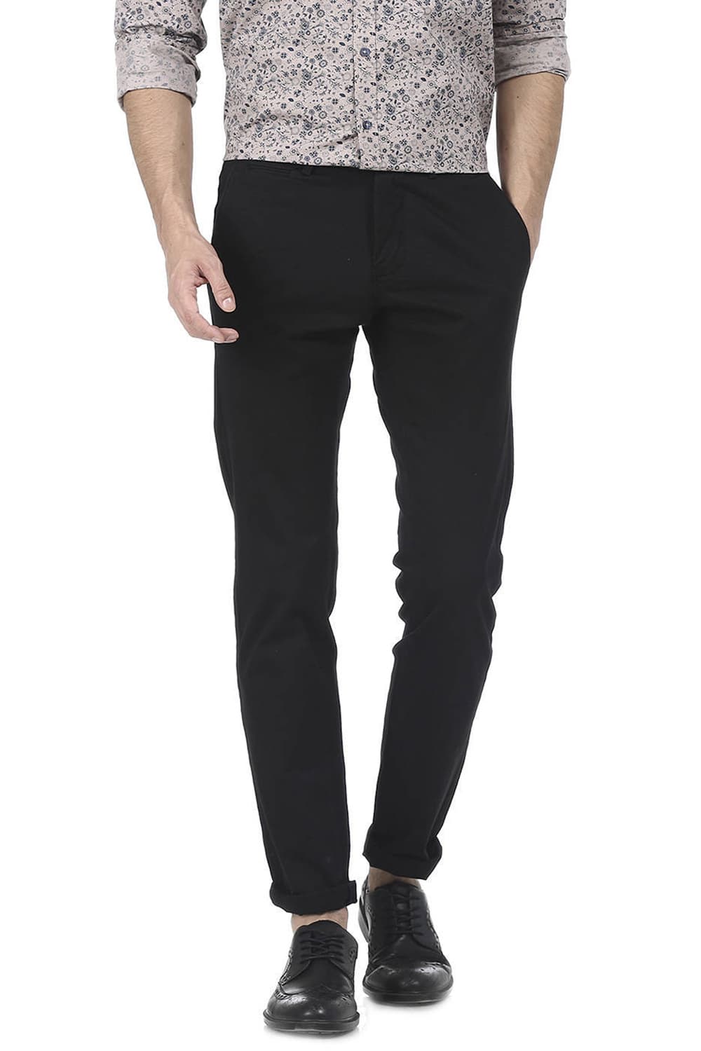 BASICS TAPERED FIT TWILL TROUSER