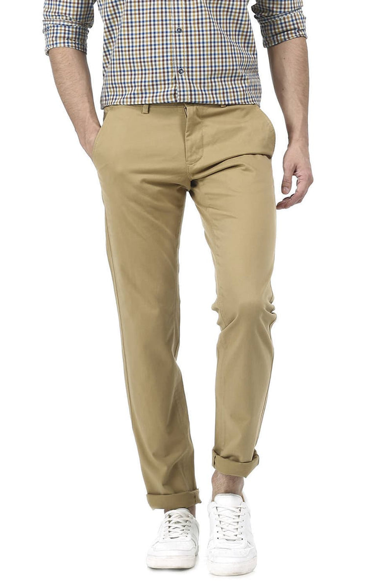 BASICS TAPERED FIT STRETCH TROUSER