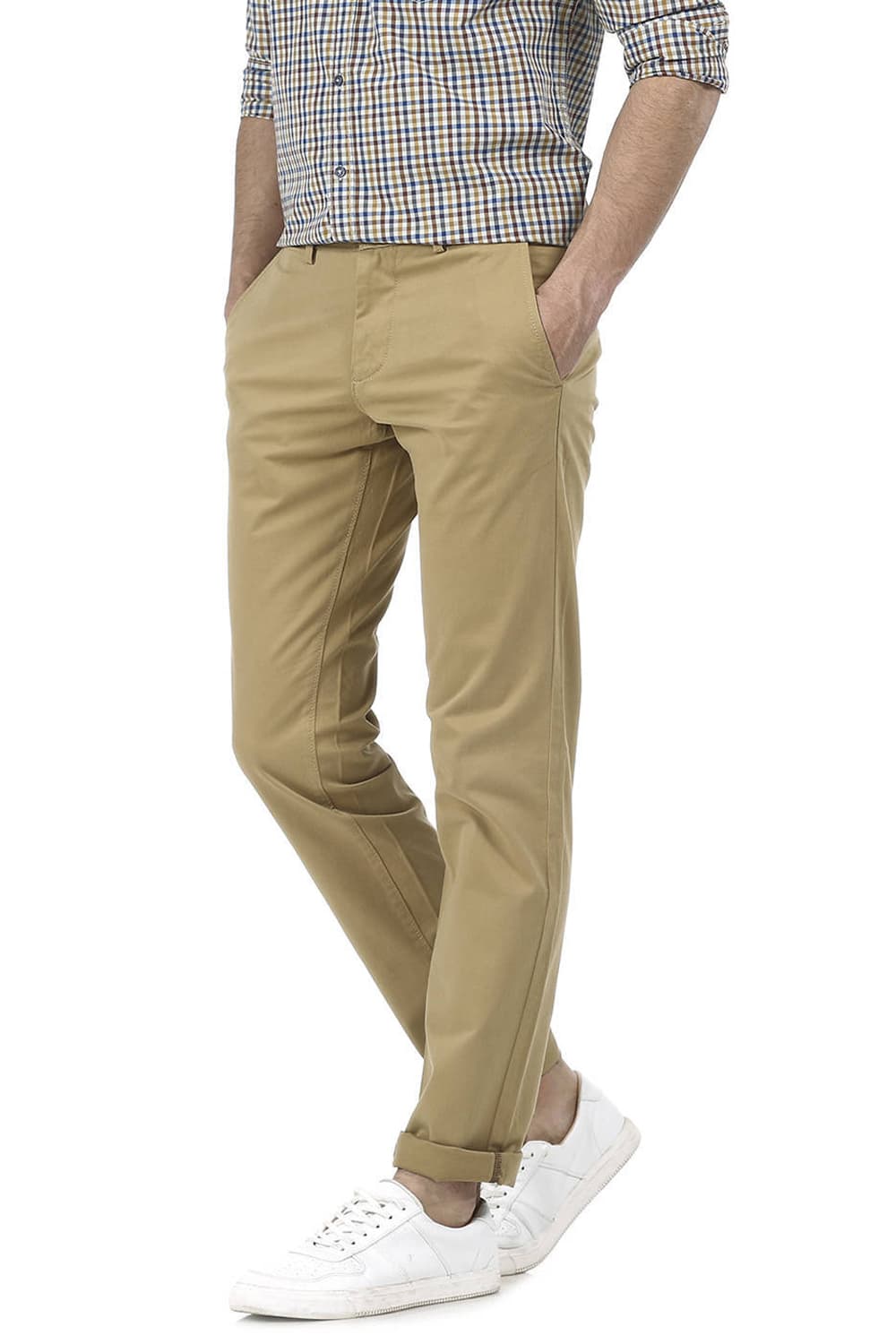 BASICS TAPERED FIT STRETCH TROUSER