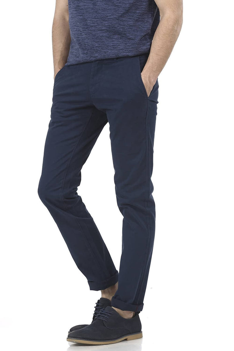 BASICS TAPERED FIT STRETCH TROUSER