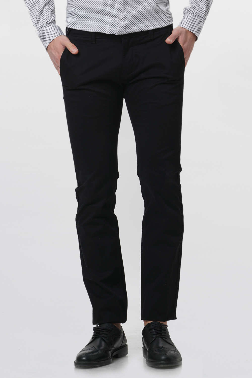 BASICS TAPERED FIT STRETCH TROUSER