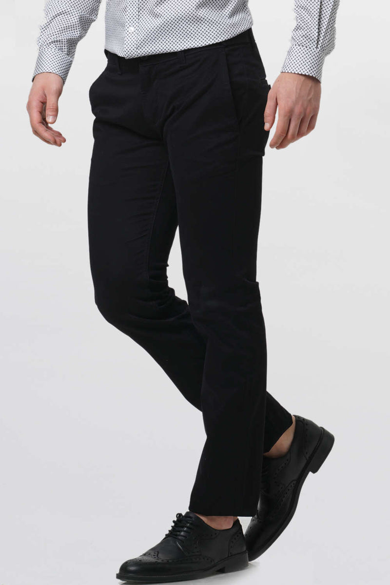 BASICS TAPERED FIT STRETCH TROUSER