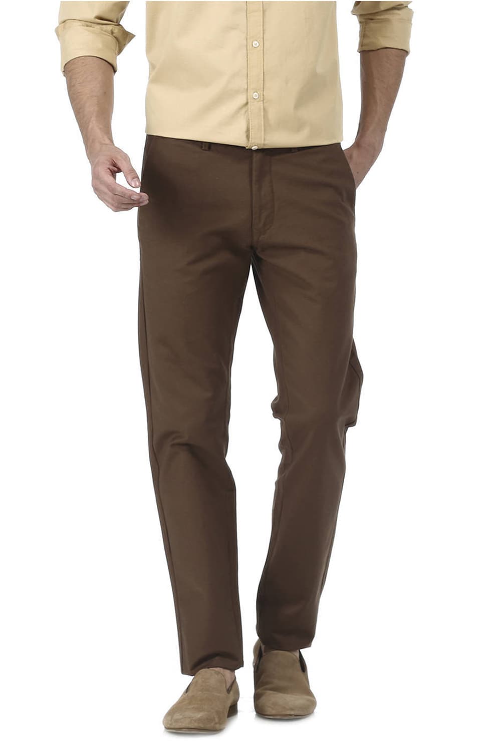 BASICS TAPERED FIT SATIN TROUSER