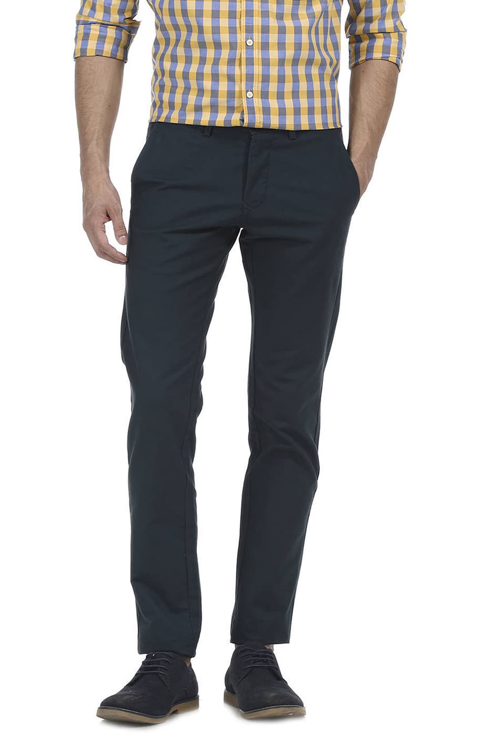 BASICS TAPERED FIT SATIN TROUSER