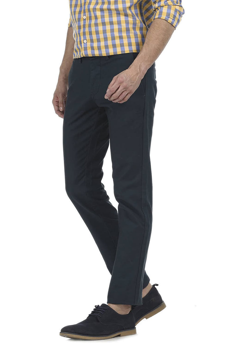 BASICS TAPERED FIT SATIN TROUSER