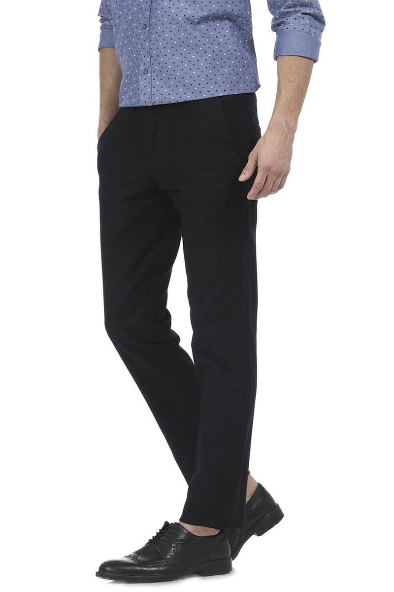 BASICS TAPERED FIT SATIN TROUSER