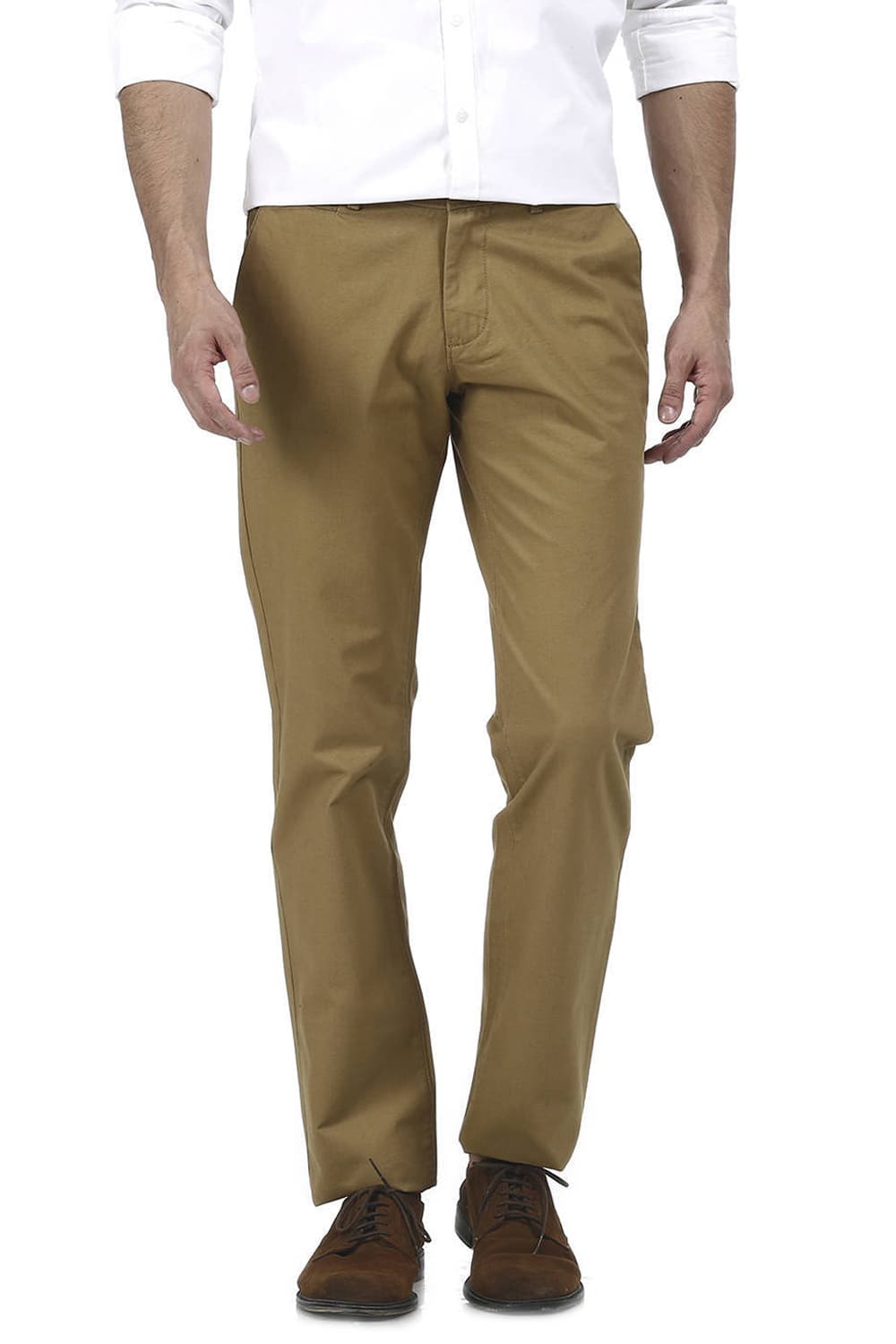 BASICS SLIM FIT STRUCTURE TROUSER