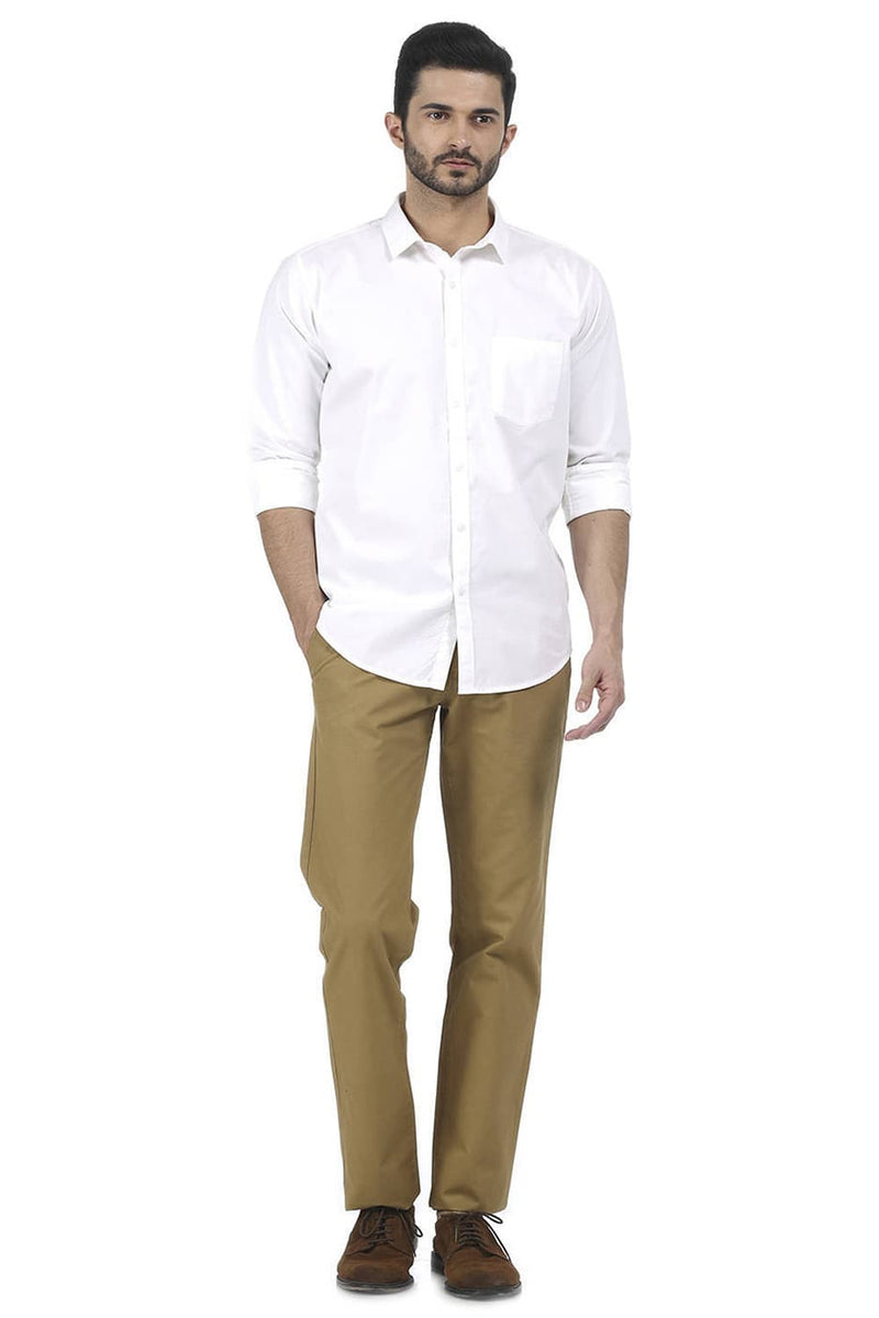 BASICS SLIM FIT STRUCTURE TROUSER