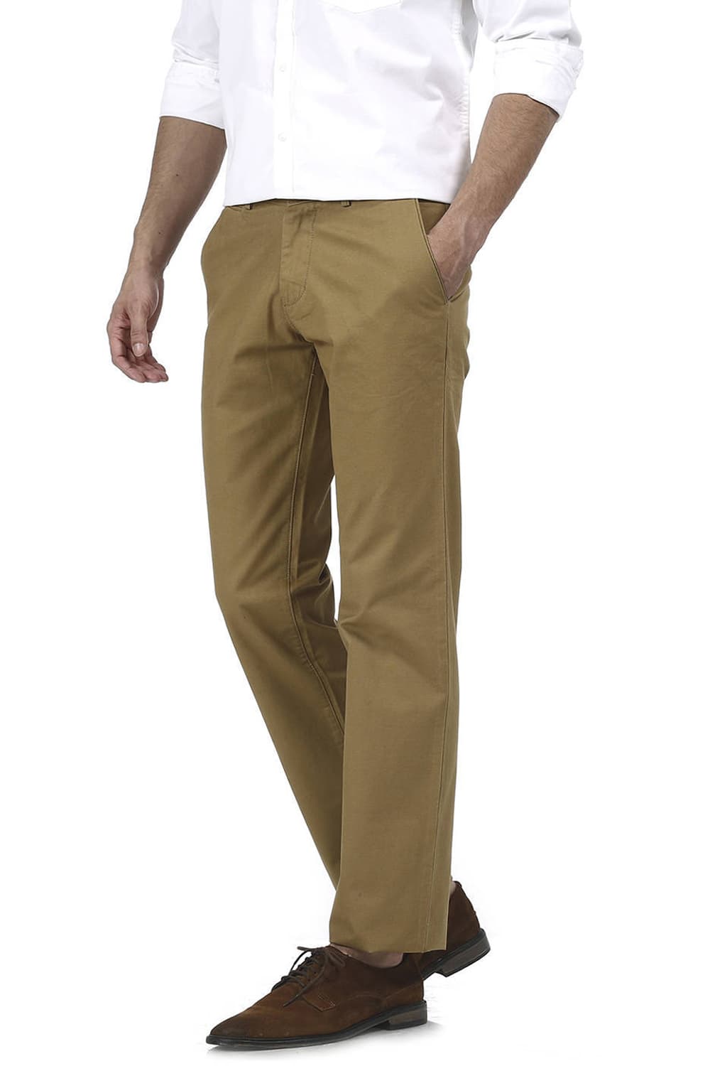 BASICS SLIM FIT STRUCTURE TROUSER