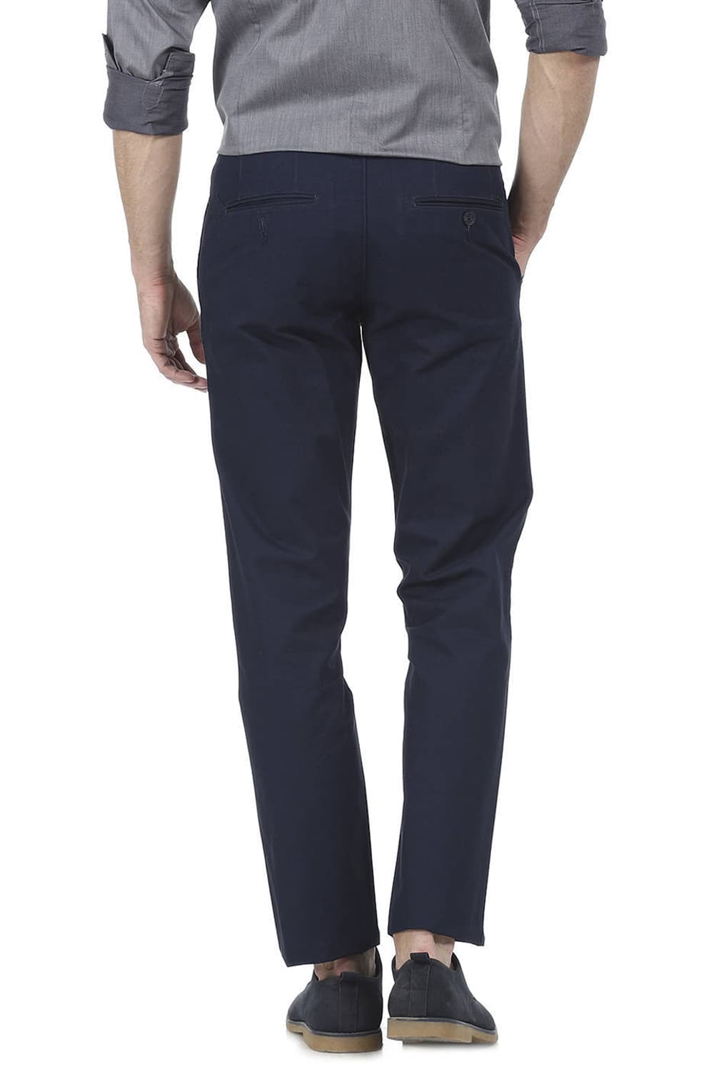 BASICS SLIM FIT STRUCTURE TROUSER